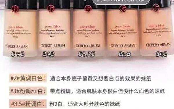 armani阿玛尼粉底液,阿玛尼粉底液有几种